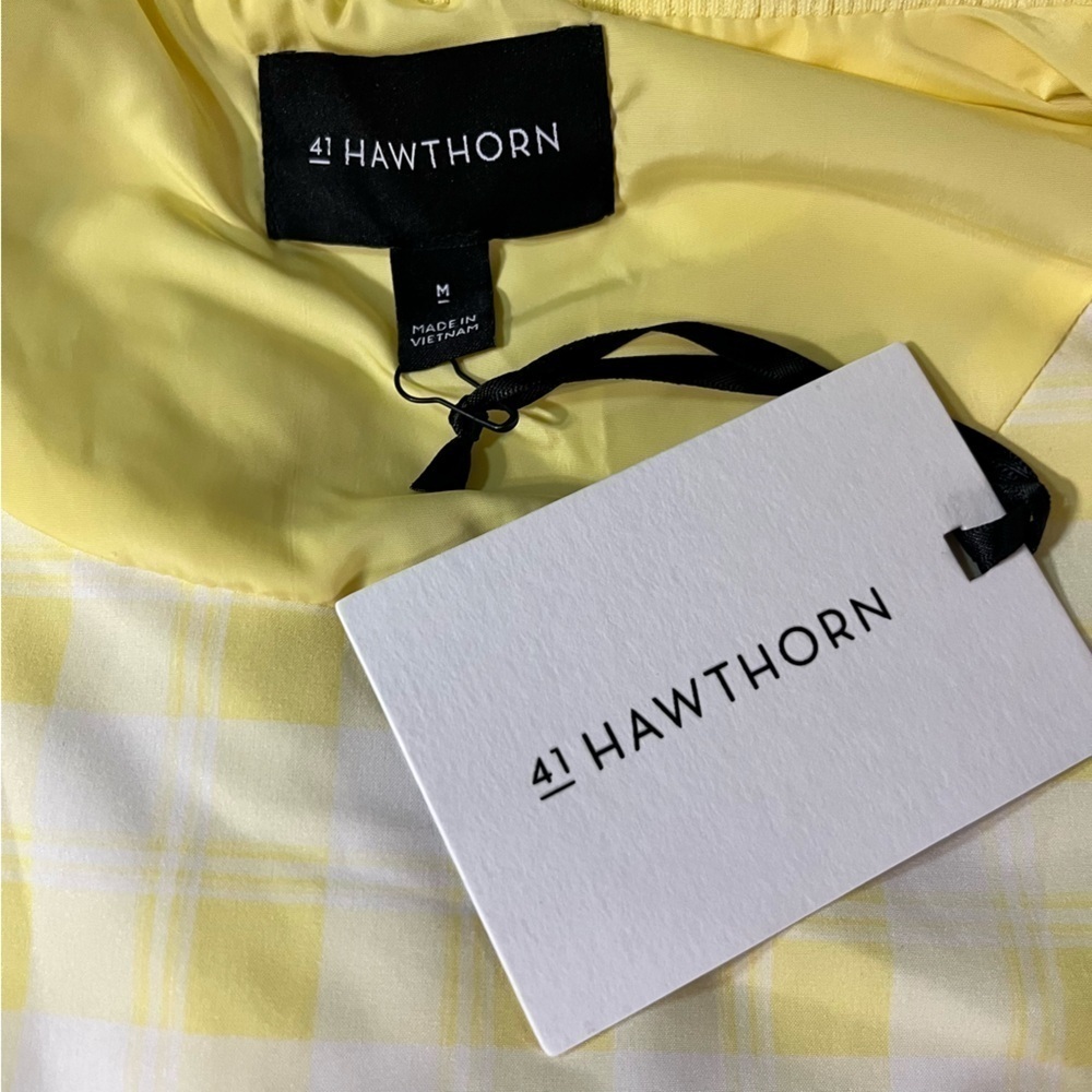 41 Hawthorn Women's Yellow Quilted Sleeveless Vest, Size Medium - Picture 8 of 11